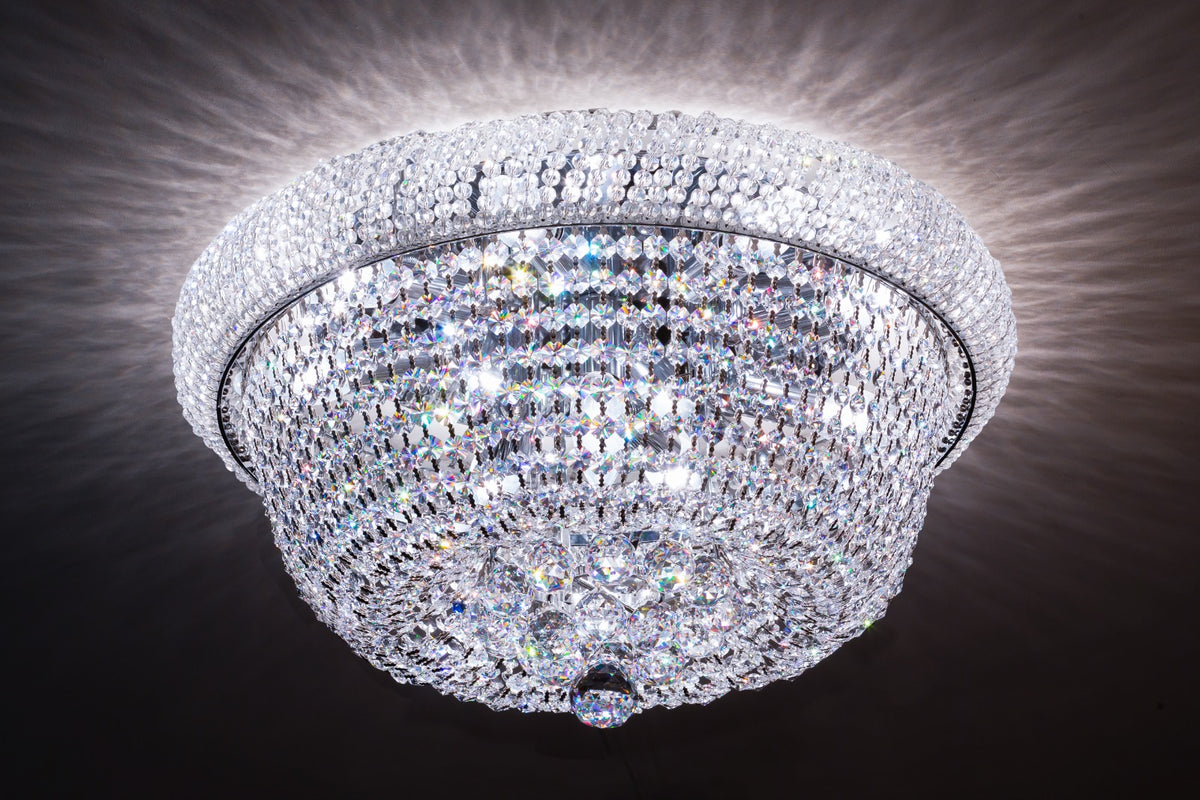 Classic crystal ceiling light Nathalie
